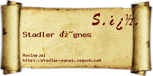Stadler Ágnes névjegykártya